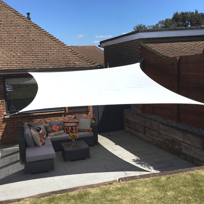 Nearly Perfect - White Shade Sails Opened But Not Used Clara Shade Sails