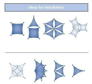 Nearly Perfect - White Shade Sails Opened But Not Used Clara Shade Sails