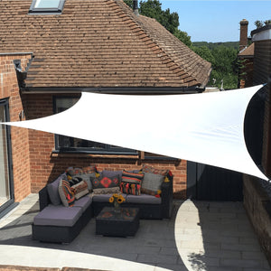 Nearly Perfect - White Shade Sails Opened But Not Used Clara Shade Sails