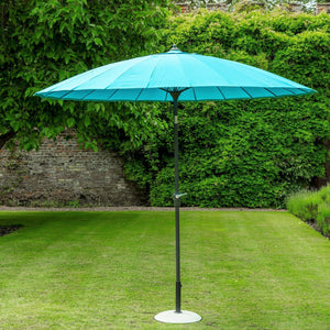 Norfolk Leisure Geisha Style Garden Parasol Umbrellas - 2.7m Crank Handle and Tilt - Taupe, Fuchsia, Lime, Purple, Aqua Outdoor Garden Patio Norfolk Leisure