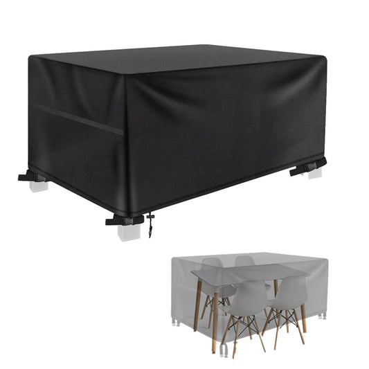 Outdoor Garden Table Cover Waterproof Wind-Proof Anti-UV -125cm x 63cm, 125cm x 125cm, 170cm x 94cm, 180cm x 120cm