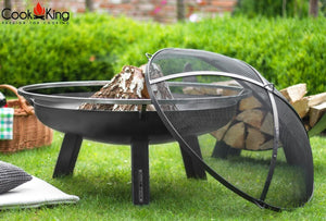 Porto Fire Bowl Pit - Cook King Garden and Outdoor Patio Entertaining Portable Metal Round 60cm 80cm 100cm Cook King