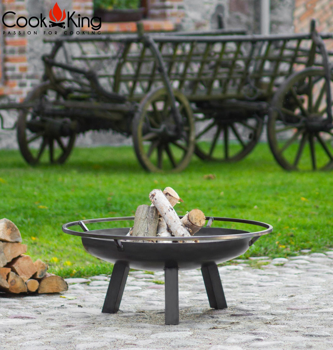 Porto Fire Bowl Pit - Cook King Garden and Outdoor Patio Entertaining Portable Metal Round 60cm 80cm 100cm Cook King