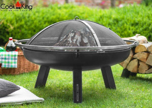 Porto Fire Bowl Pit - Cook King Garden and Outdoor Patio Entertaining Portable Metal Round 60cm 80cm 100cm Cook King
