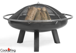 Porto Fire Bowl Pit - Cook King Garden and Outdoor Patio Entertaining Portable Metal Round 60cm 80cm 100cm Cook King