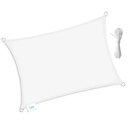 Rectangle 3m x 5m - Clara Sun Shade Sail White Waterproof Canopy Awning Gazebo for Patio Garden Clara Shade Sails