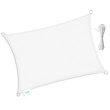 Rectangle 4m x 5m - Clara Sun Shade Sail White Waterproof Patio Garden Canopy Awning Clara Shade Sails
