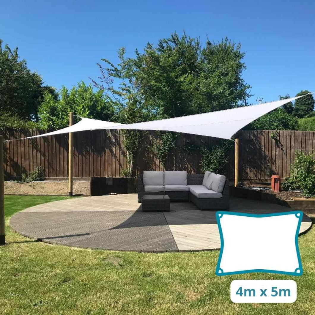 Rectangular Sail White Shade Sails - Squares, Rectangles and Triangles – Clara Shade Sails