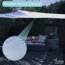 Rectangle 4m x 5m - Clara Sun Shade Sail White Waterproof Patio Garden Canopy Awning Clara Shade Sails