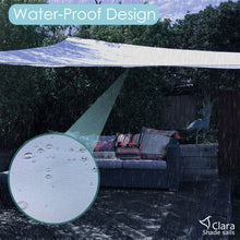 Rectangle 4m x 6m - Clara Sun Shade Sail White Waterproof Patio Garden Canopy Awning Clara Shade Sails