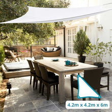 Right Angled Triangle 4.2m - Clara Sun Shade Sail White Waterproof UV Garden Sun Canopy Awning Clara Shade Sails