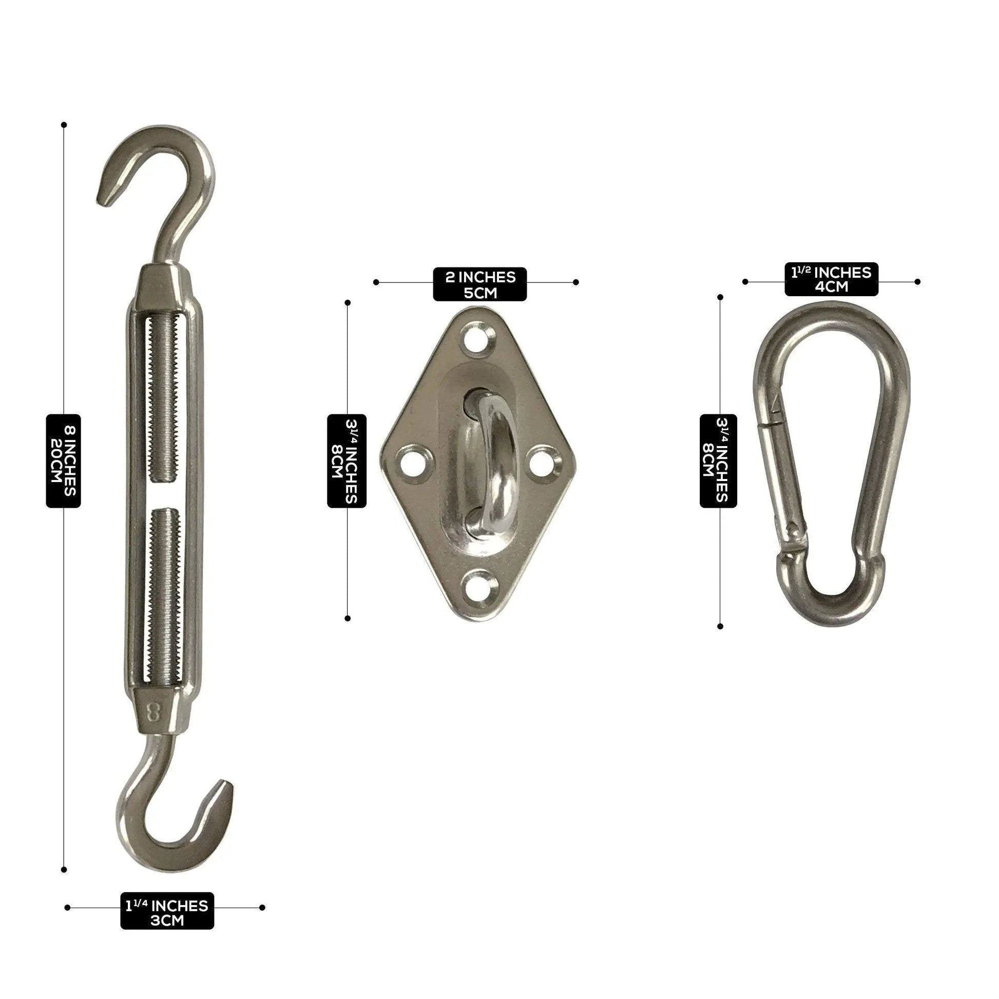 Shade Sail Fixtures - Triangle Clara Shade Sails