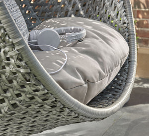 Single Cocoon Egg Chair Swing Heavy Duty Frame with Padded Cushion - Grey Norfolk Leisure