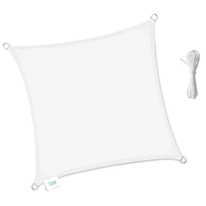 Square 2m - Clara Sun Shade Sail White Waterproof UV Patio Garden Canopy Awning Clara Shade Sails