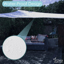 Square 3m - Clara Sun Shade Sail White Waterproof UV Patio Garden Canopy Awning Clara Shade Sails