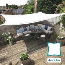 Square 4m - Clara Sun Shade Sail White Waterproof UV Patio Garden Sun Canopy Awning Clara Shade Sails