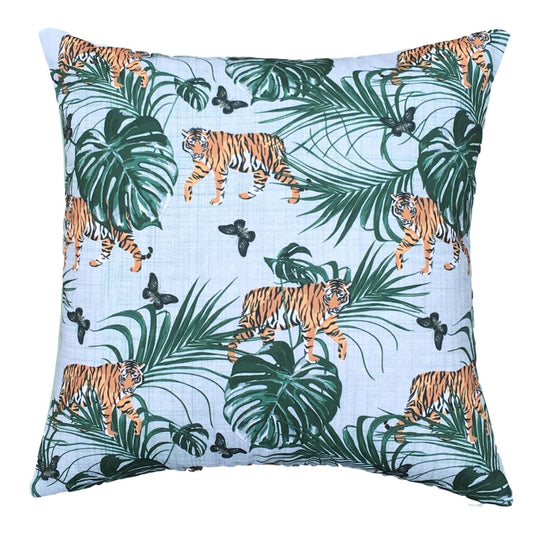 Water Resistant Garden Cushion Cover Scatter Pillow Cover Tropical Jungle Rainforest Monkey Tiger Clara Shade Sails