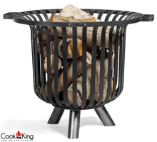 Verona Fire Basket - Cook King Garden and Outdoor Patio Entertaining Portable Metal Round 60cm Cook King